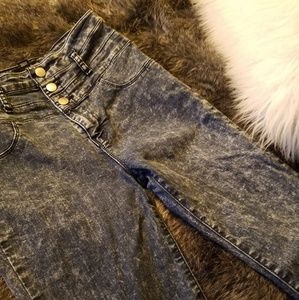 Acid Wash High Waisted Jeans
